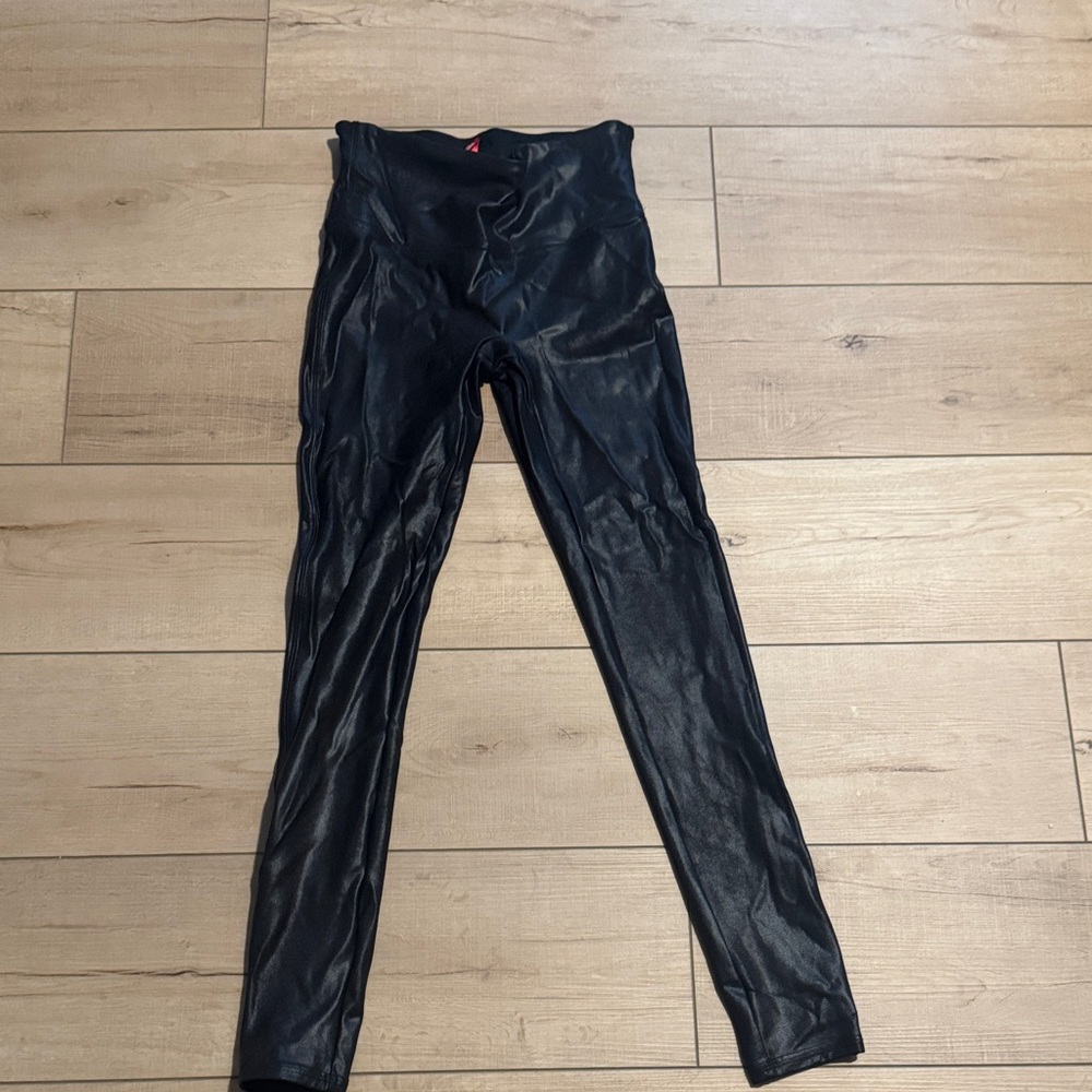 SPANX Shiny Black Leggings